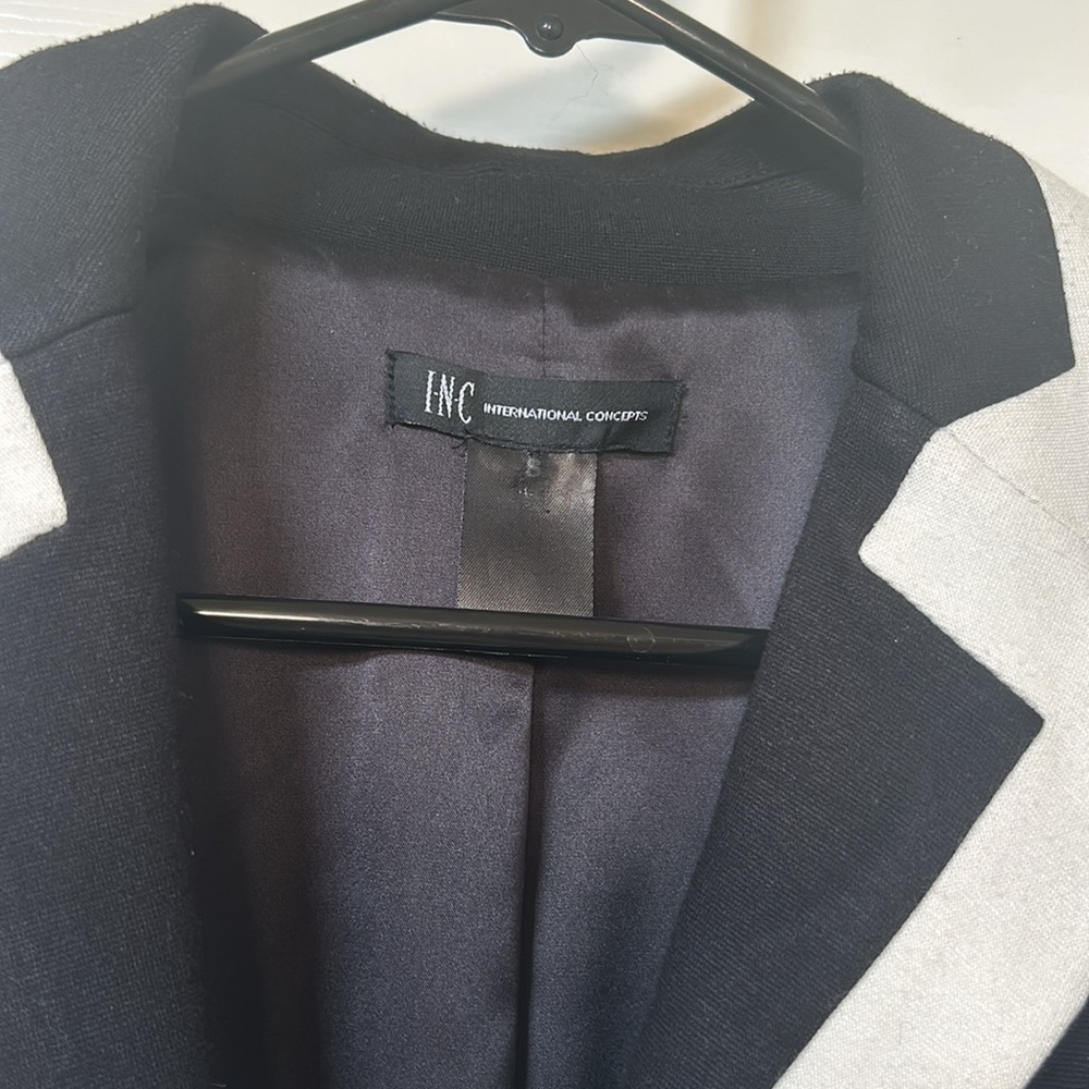 I.N.C. Black and white Blazer - Picture 3 of 5